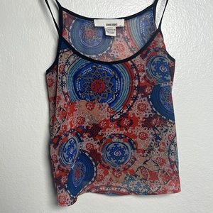 Crop length spaghetti strap cami